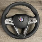 BMW Alpina B7 2014 Steering Wheel Restored to New Leather P0119