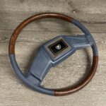 Cadillac Fleetwood 1990 Steering Wheel Restored to New Leather and Wood P0244