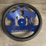Ford Bronco 1975 Steering Wheel Restored to New Leather P0352