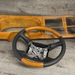 GMC Sierra 1999 Steering Wheel and Dash Restored to New Leather and Wood P9943
