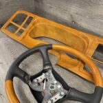 GMC Sierra 1999 Steering Wheel and Dash Restored to New Leather and Wood P9944