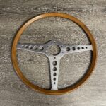 Jaguar E Type 1964 Steering Wheel Restored to New Wood P0373