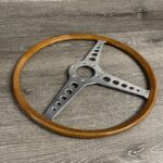 Jaguar E Type 1964 Steering Wheel Restored to New Wood P0374