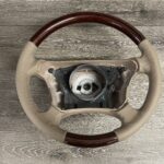 Mercedes E430 2000 Steering Wheel Restored to New Leather and Wood P0112