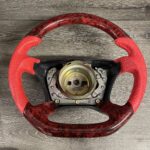 Mercedes SL320 1994 Steering Wheel Restored to New Leather and Wood P9895