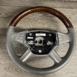 Mercedes Steering Wheel Restored to New Leather and Wood P0081