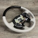 Newell P50 2020 Steering Wheel Restored to New Leather and Wood P9904