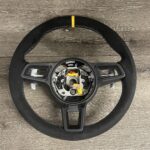 Porsche 718 GT4 2022 Steering Wheel Restored to New Alcantara P0225