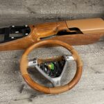 Porsche 911 2007 Steering Wheel and Center Console Restored to New Leather and Wood P9922