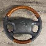 Toyota Solara 1999 Steering Wheel Restored to New Leather and Wood P9610