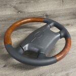 Toyota Solara 1999 Steering Wheel Restored to New Leather and Wood P9611