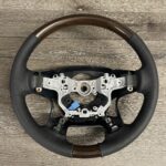 Toyota TLC 2017 Steering Wheel Restored to New Leather and Wood P0010