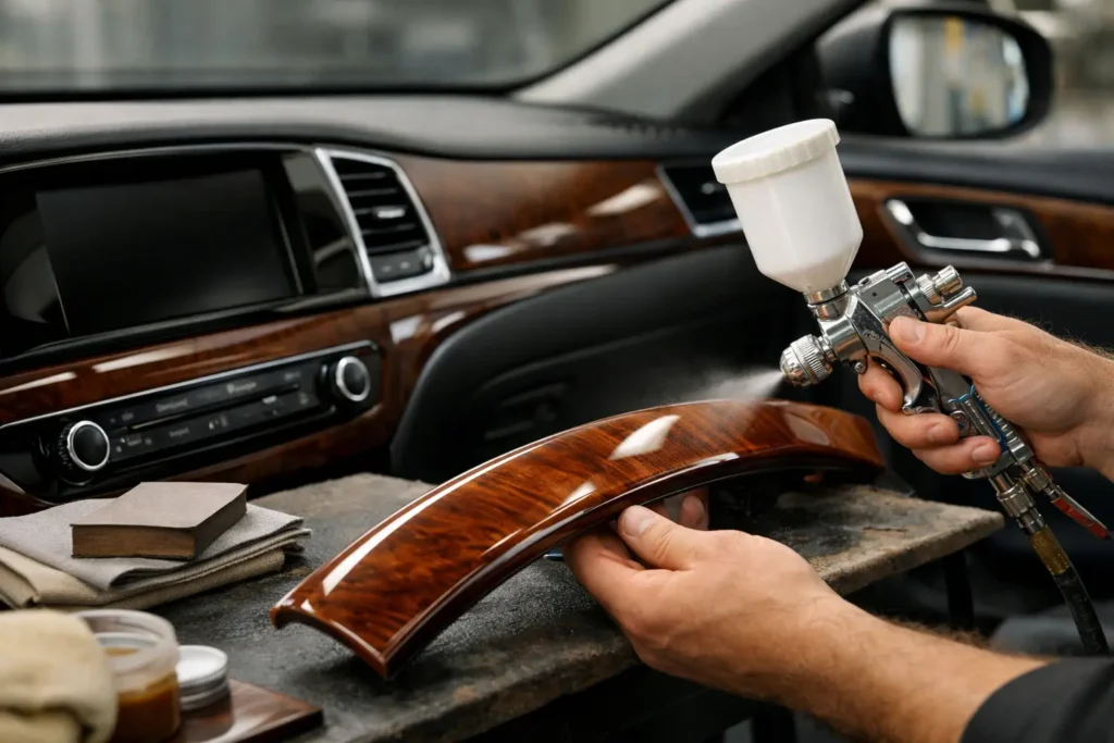 Automotive Wood Trim Refinishing Done Right