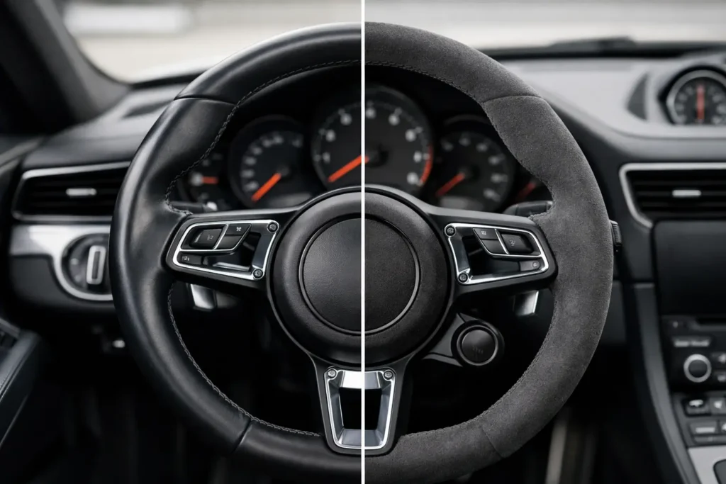 Leather vs Alcantara Steering Wheel