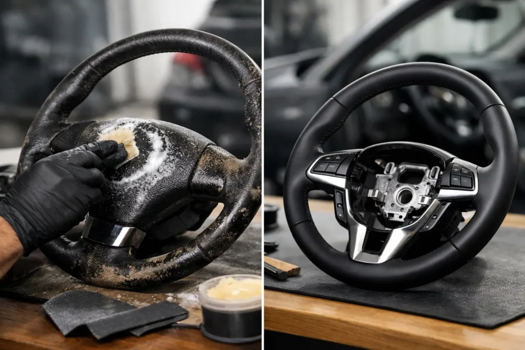 Restoration vs Replacement Steering Wheel