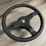 BMW 528e MTech 1984 Steering Wheel Restored to New Leather P1625