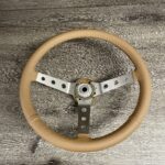 Century Arabian 1978 Boat Steering Wheel Restored to New Leather P1359