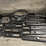 Ford Explorer 1999 Steering Wheel Door Handles Trim and Console Restored to New Leather and Added Carbon Fiber P0932