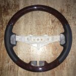Jeep Wrangler 2014 Steering Wheel Restored to New Leather and Wood P9529
