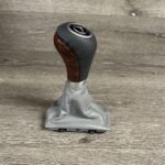 Mercedes SL55 2006 Gearshift Knob Restored to New Leather and Wood P1464