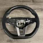 Mercedes SLS 2014 Steering Wheel Restored to New Alcantara and Carbon Fiber P1073