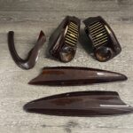 Porsche 996 1999 AC Vents Map Covers and Door Handles Restored to New Wood P1319