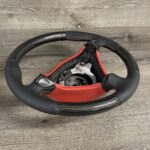 Porsche Turbo Cab 996 2004 Steering Wheel Restored to New Leather and Carbon Fiber P0803