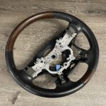 Toyota Land Cruiser 2016 Steering Wheel Restored to New Leather and Wood BEFORE P1457