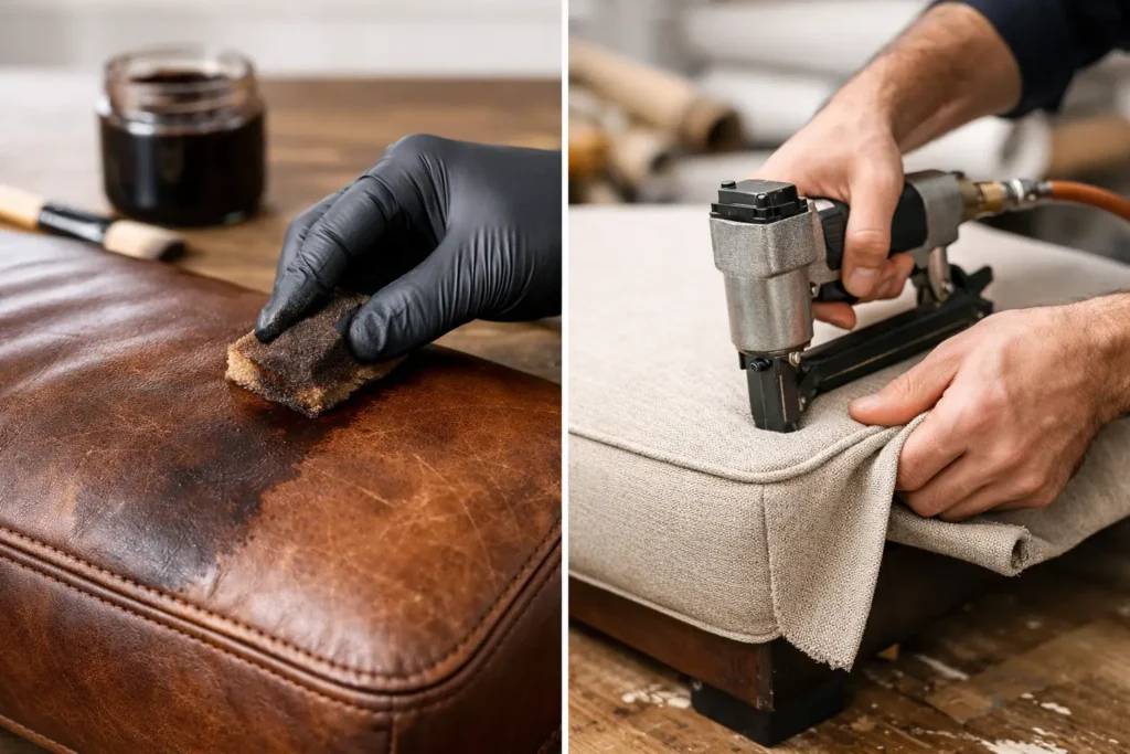 Leather Dye vs Reupholstery: Which Repair Fits?