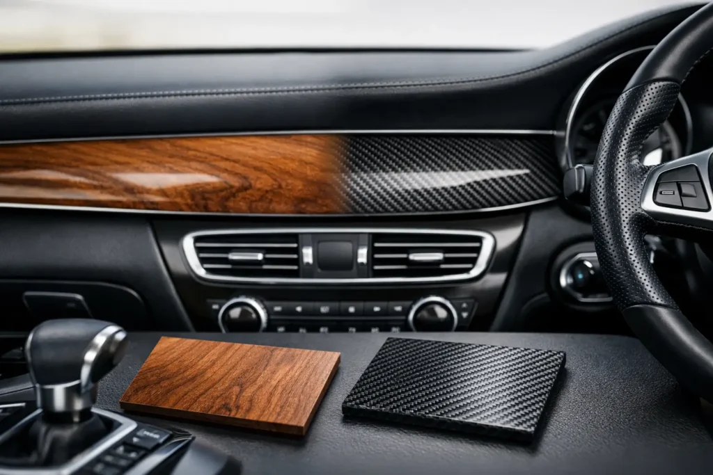 Real Wood vs Carbon Fiber for Your Interior