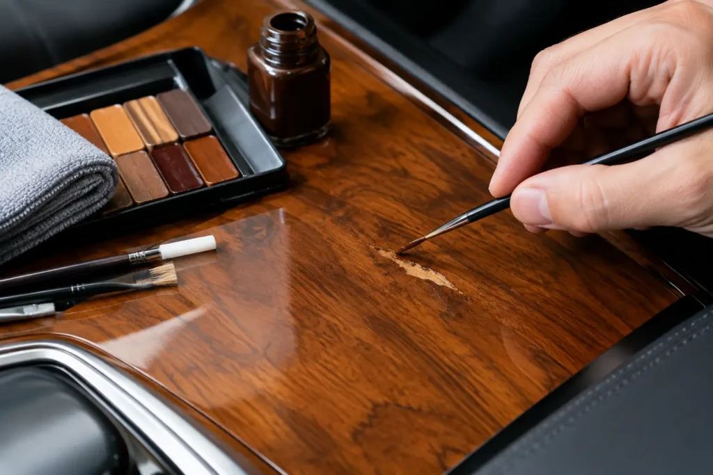 Automotive Wood Veneer Repair Guide for Real Damage